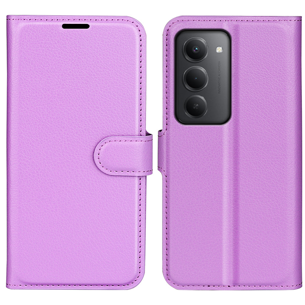 Xiaomi Redmi 15 5G (EU) (171mm) / Xiaomi Redmi 15 4G (EU) (171mm) fodral Litchitextur stötsäkert läder plånboksfodral