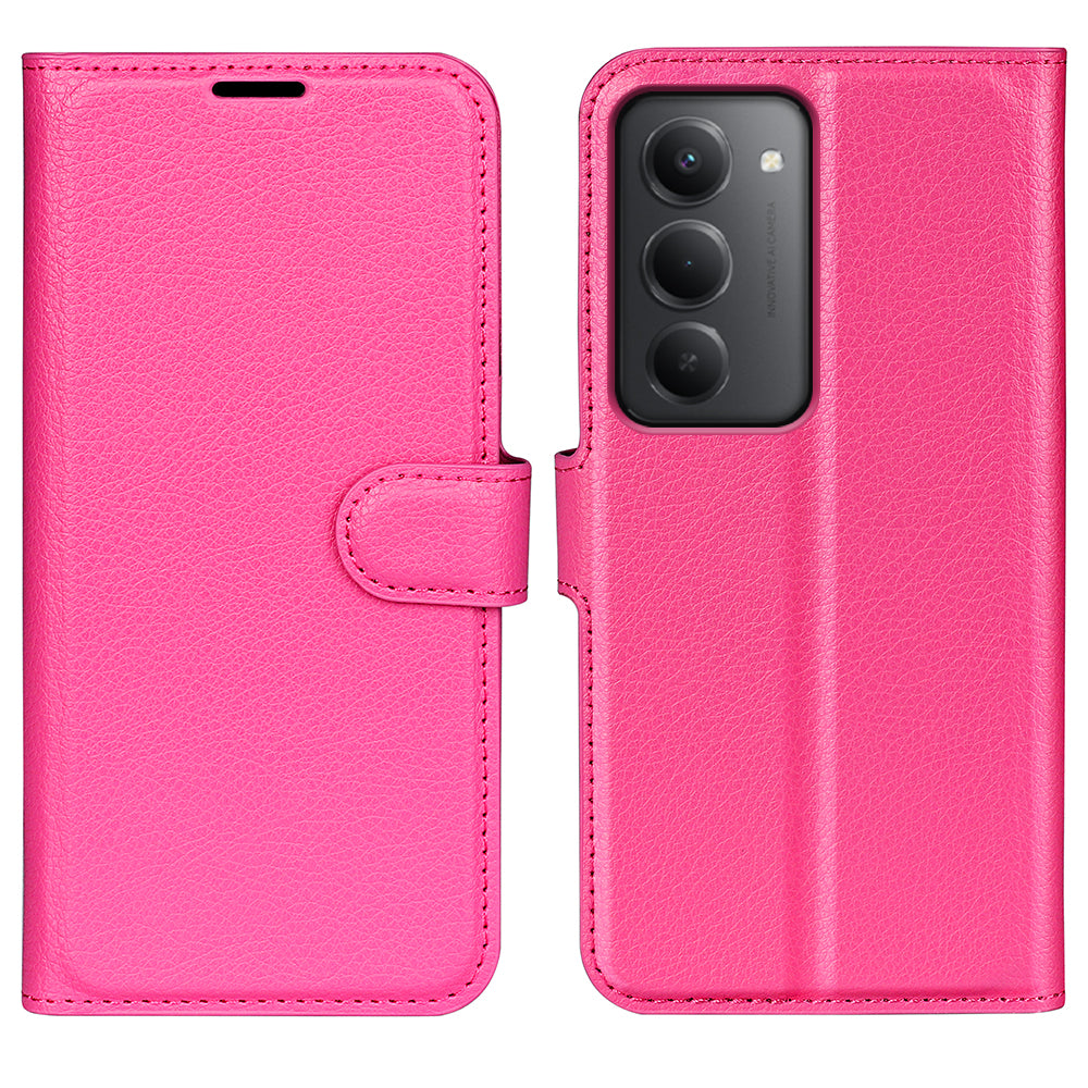 Xiaomi Redmi 15 5G (EU) (171mm) / Xiaomi Redmi 15 4G (EU) (171mm) fodral Litchitextur stötsäkert läder plånboksfodral