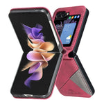 BINFEN COLOR For Samsung Galaxy Z Flip7 5G Phone Case  Wallet Stand Geometry Imprinted Leather Cover