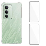 WANLONFENG För Xiaomi Redmi 15 5G (EU) (171 mm) / Xiaomi Redmi 15 4G (EU) (171 mm) TPU-skal WL2-serien 2,0 mm mobilskydd med 2 st. härdade glasfilmer