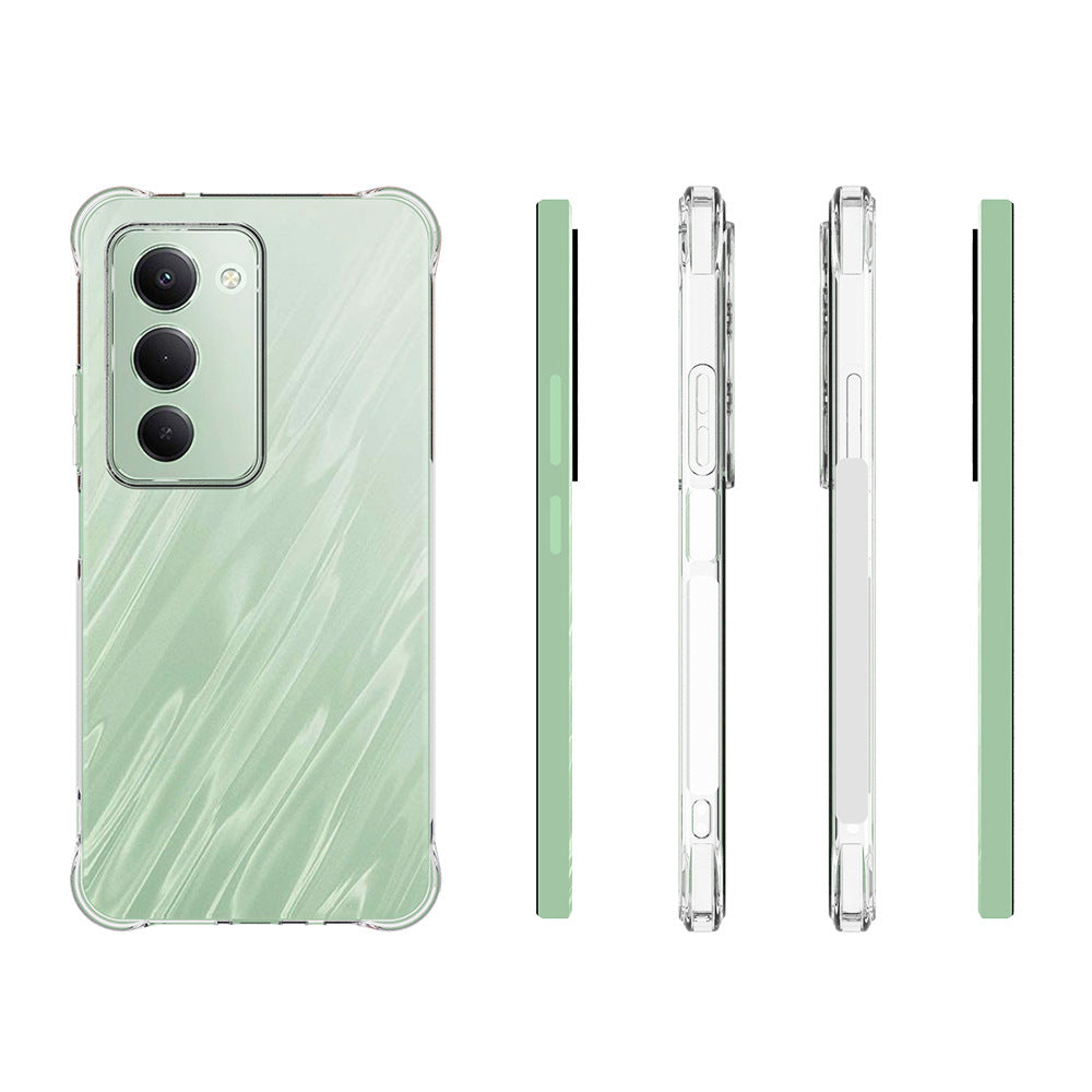 WANLONFENG För Xiaomi Redmi 15 5G (EU) (171 mm) / Xiaomi Redmi 15 4G (EU) (171 mm) TPU-skal WL2-serien 2,0 mm mobilskydd med 2 st. härdade glasfilmer