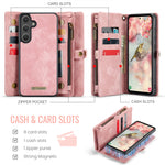 CASEME For Samsung Galaxy S26 FE / S25 FE Phone Cases  008 Leather Cover with Detachable Wallet and Strap