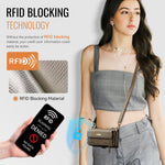 CASEME For iPhone 18 Pro / 17 Pro Case  C39 RFID Blocking Zipper Wallet Stand Leather Cover with Strap