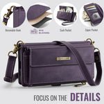 CASEME For Samsung Galaxy S25 FE Case  C39 RFID Blocking Zipper Wallet Stand Leather Cover with Strap