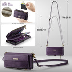 CASEME For Samsung Galaxy S25 FE Case  C39 RFID Blocking Zipper Wallet Stand Leather Cover with Strap