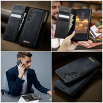 CASEME For Samsung Galaxy S26 FE / S25 FE Case  C49 Magnetic Case RFID Blocking Detachable Wallet Leather Phone Cover