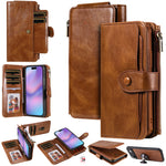 For iPhone Air Phone Case PU Leather Zipper Wallet Detachable Cover