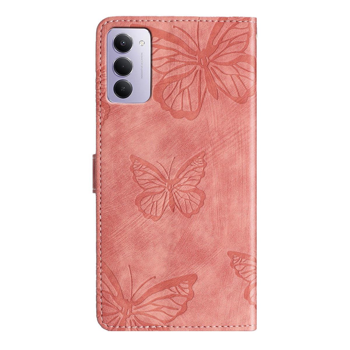 For Xiaomi Redmi 15 4G (EU) (171mm) Case Butterfly Design Flip Wallet Leather Phone Cover Skin-Touch