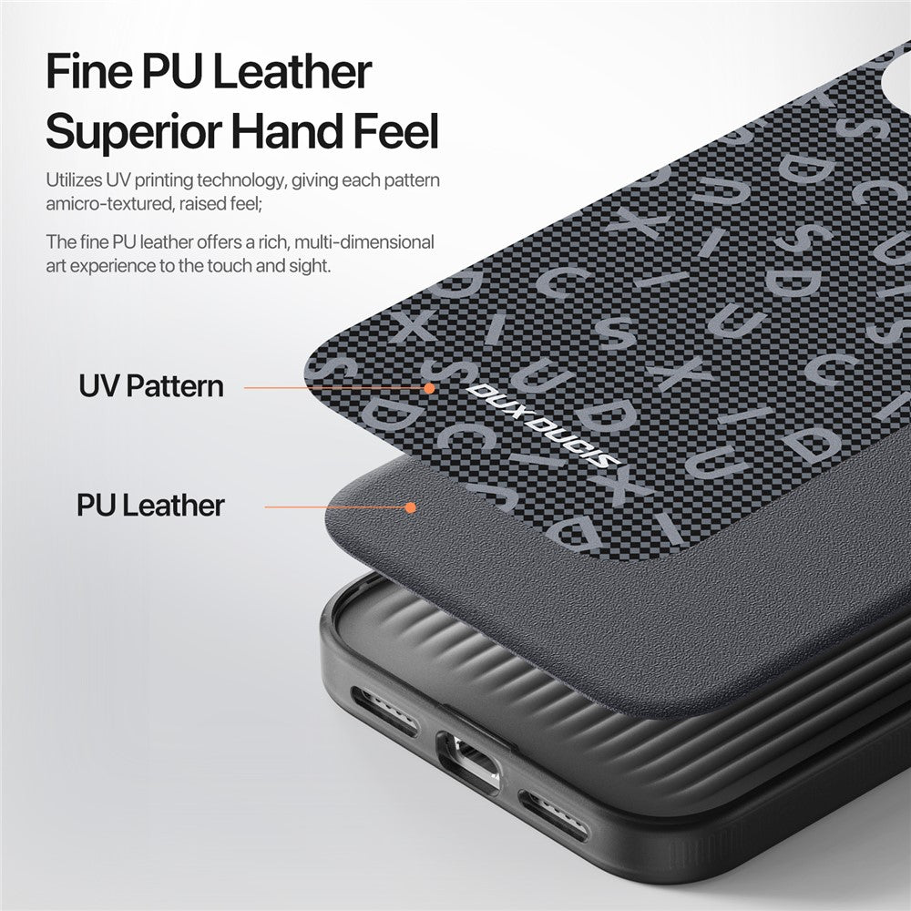 DUX DUCIS Moro Series For iPhone 17 Pro Max Case Compatible with MagSafe UV Pattern Leather + PC + TPU Phone Cover