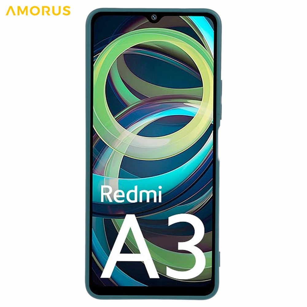 AMORUS For Xiaomi Redmi A3 4G / Poco C61 4G Case Precise Cutouts TPU Fiber Lining Shockproof Phone Cover