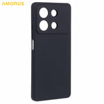 AMORUS For Xiaomi Redmi Note 13R Pro 5G Case Precise Cutouts TPU Fiber Lining Shockproof Phone Cover
