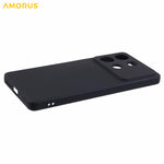 AMORUS For Xiaomi Redmi Note 13R Pro 5G Case Precise Cutouts TPU Fiber Lining Shockproof Phone Cover
