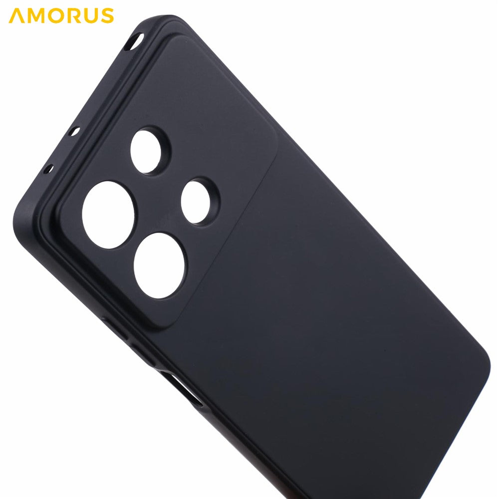 AMORUS For Xiaomi Redmi Note 13R Pro 5G Case Precise Cutouts TPU Fiber Lining Shockproof Phone Cover