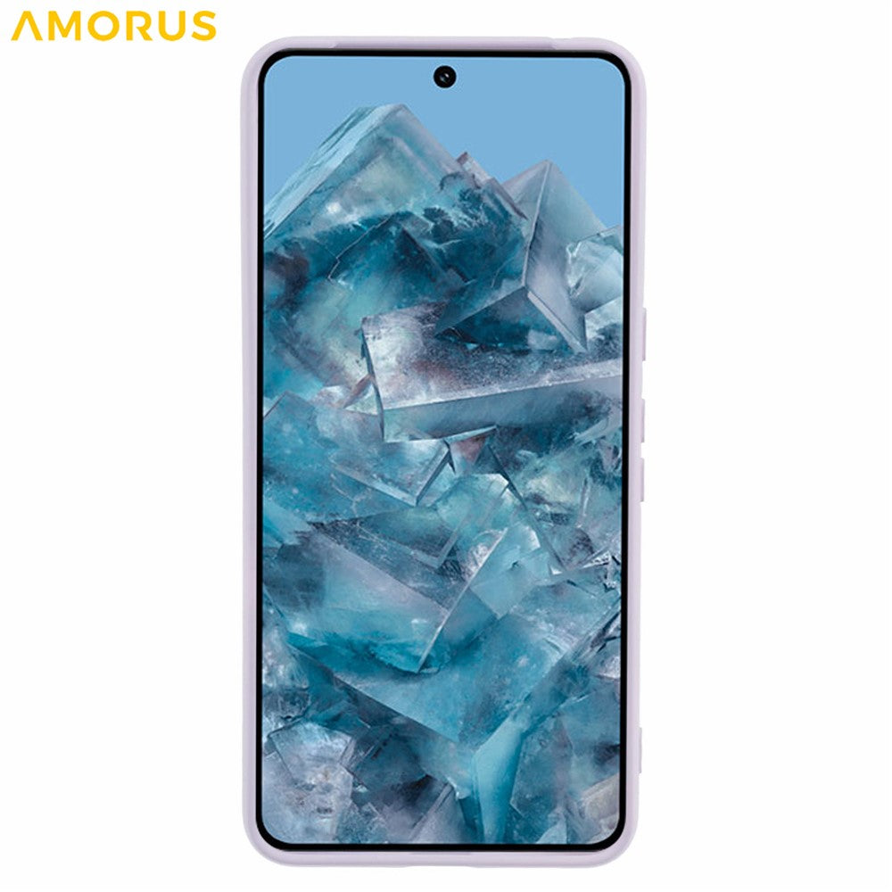AMORUS För Google Pixel 8 Pro Skal Precisa Utskärningar TPU Fiberfoder Stötsäkert mobilskal