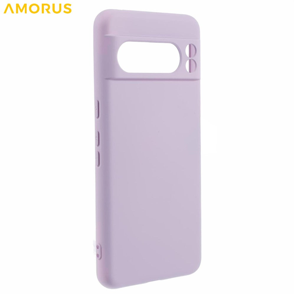 AMORUS För Google Pixel 8 Pro Skal Precisa Utskärningar TPU Fiberfoder Stötsäkert mobilskal