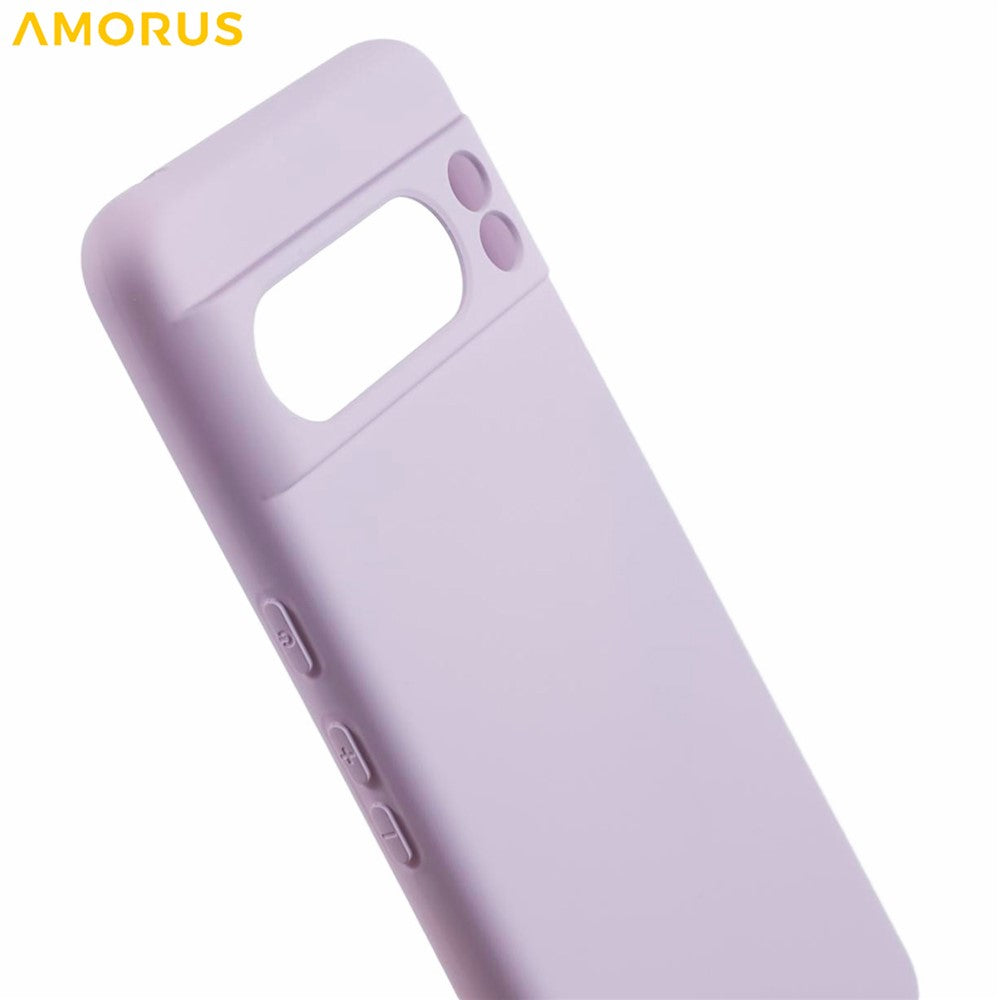 AMORUS För Google Pixel 8 Pro Skal Precisa Utskärningar TPU Fiberfoder Stötsäkert mobilskal