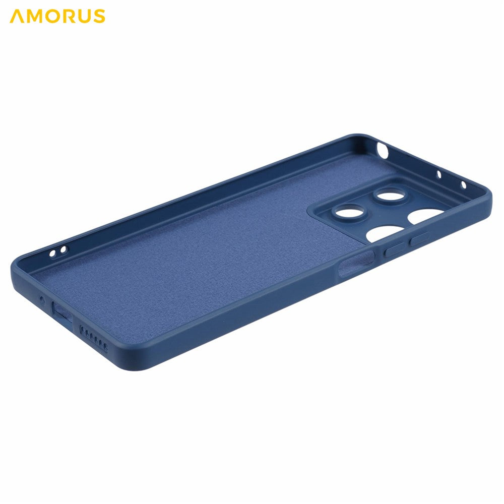 AMORUS For Xiaomi Redmi Note 13 Pro 5G / Poco X6 5G Case Precise Cutouts TPU Fiber Lining Shockproof Phone Cover
