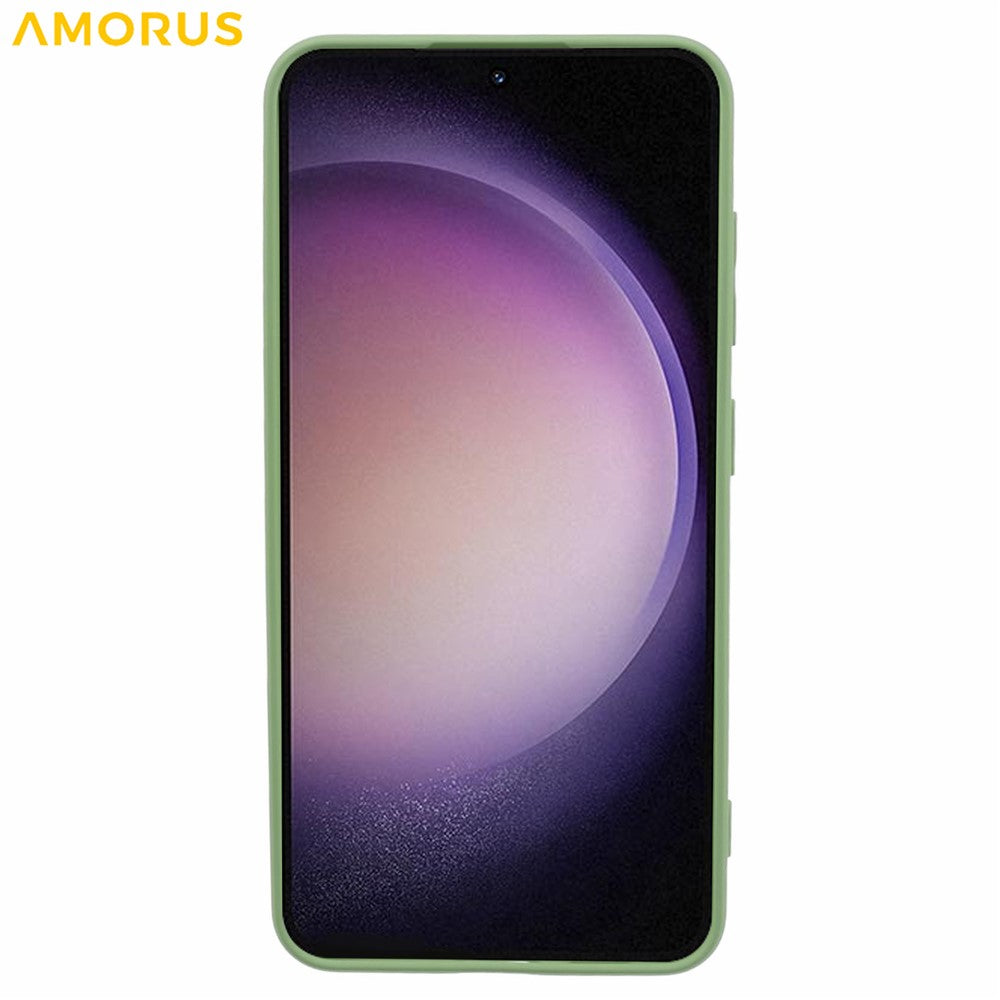 AMORUS For Samsung Galaxy S24 Case Precise Cutouts TPU Fiber Lining Shockproof Phone Cover