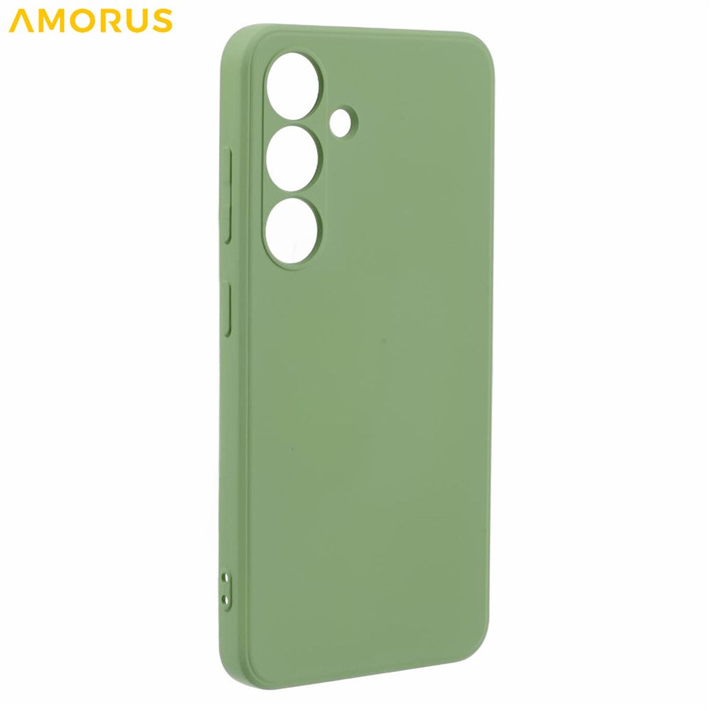 AMORUS For Samsung Galaxy S24 Case Precise Cutouts TPU Fiber Lining Shockproof Phone Cover