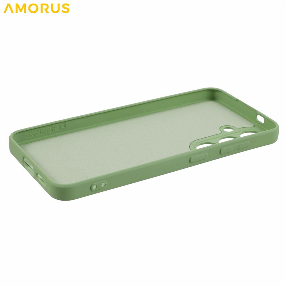 AMORUS For Samsung Galaxy S24 Case Precise Cutouts TPU Fiber Lining Shockproof Phone Cover