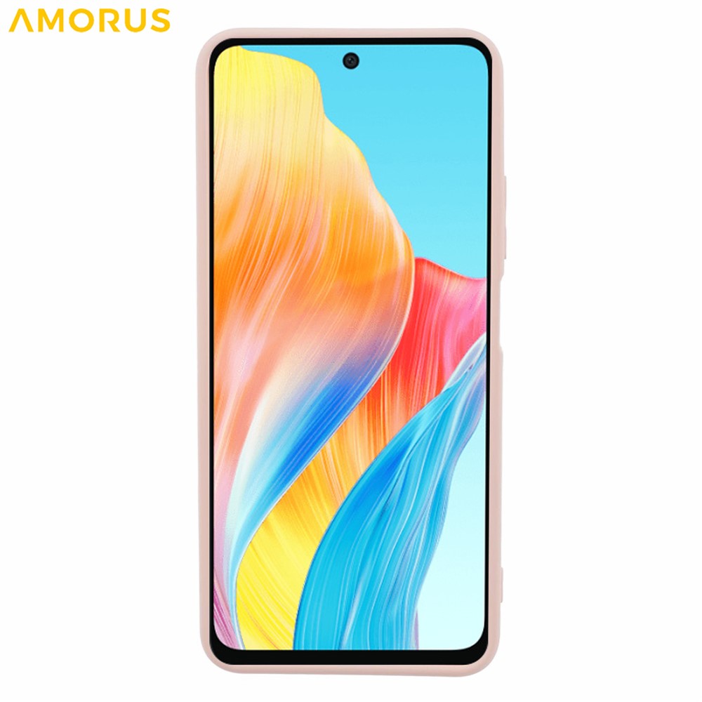 AMORUS For Oppo A58 4G Case Precise Cutouts TPU Fiber Lining Shockproof Phone Cover
