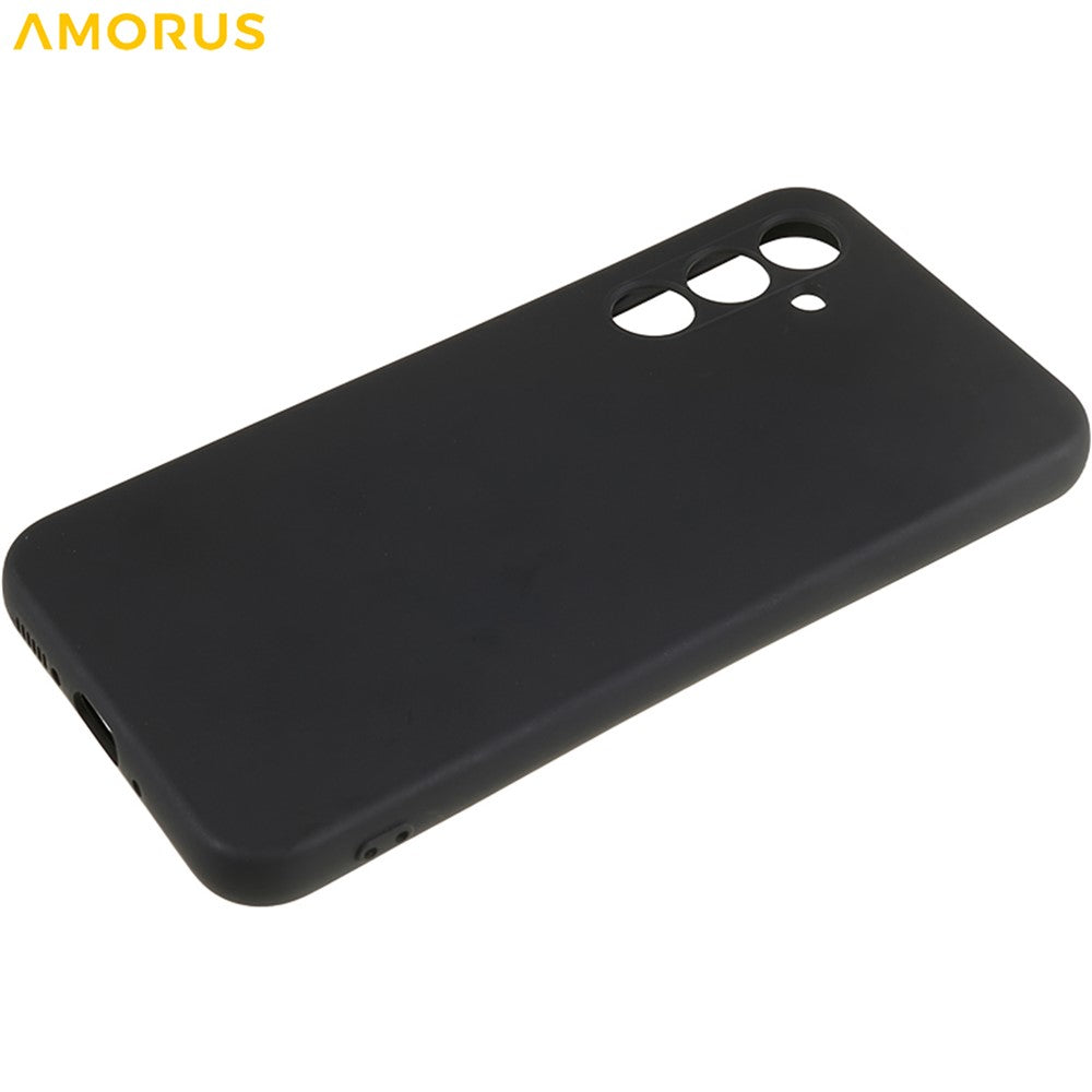 AMORUS Til Samsung Galaxy S23 FE Cover Præcise Udskæringer TPU Fiber Foring Stødsikkert Telefoncover