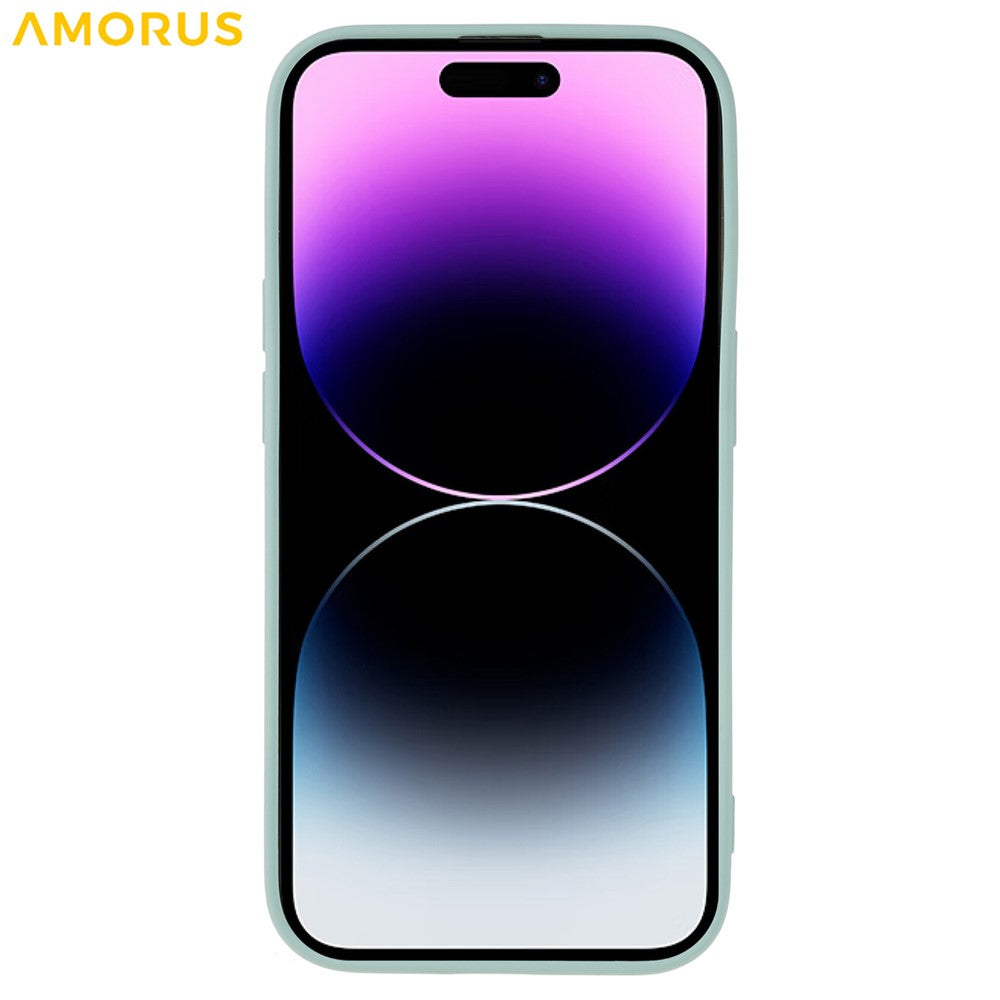 AMORUS For iPhone 15 Pro Case Precise Cutouts TPU Fiber Lining Shockproof Phone Cover