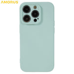 AMORUS For iPhone 15 Pro Case Precise Cutouts TPU Fiber Lining Shockproof Phone Cover