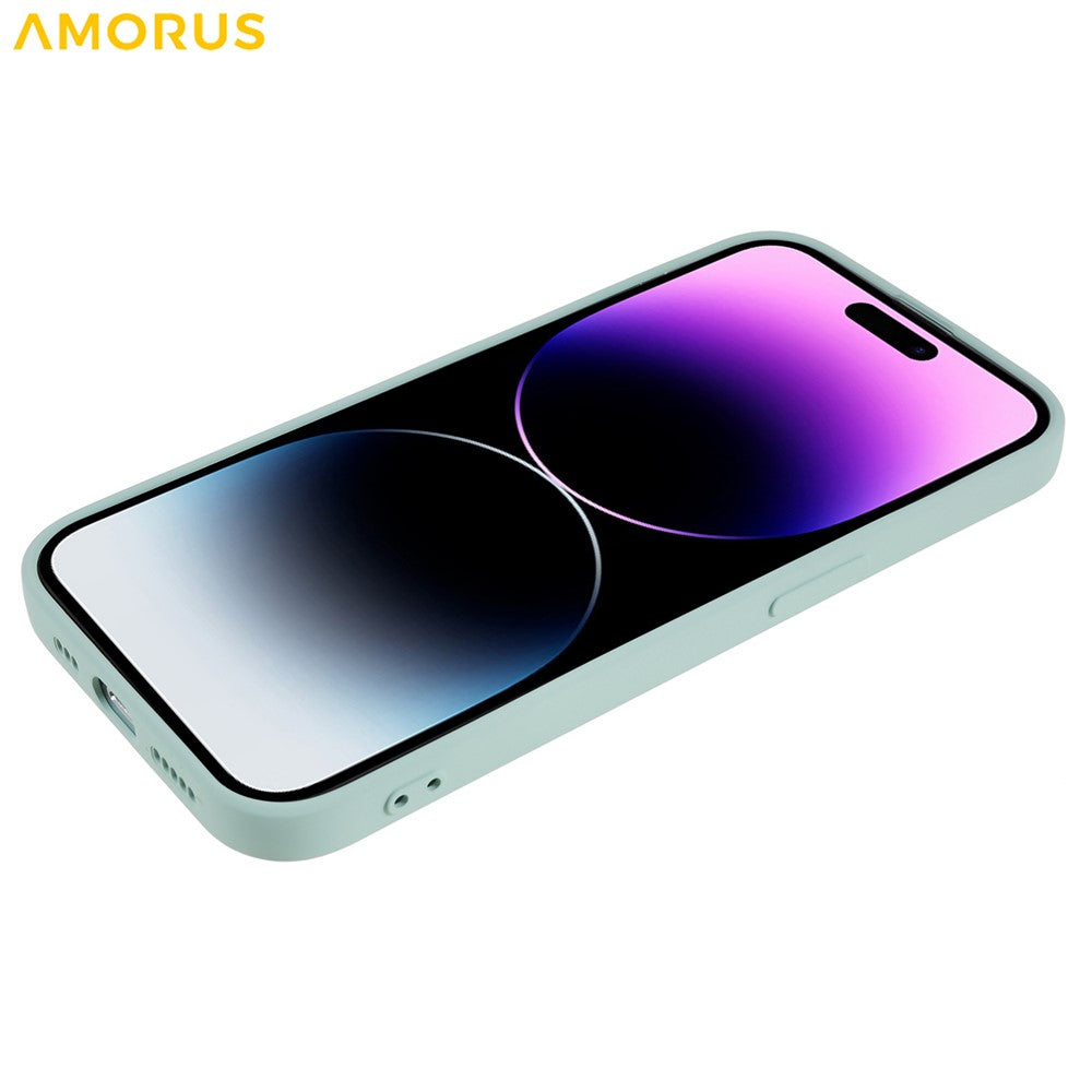AMORUS For iPhone 15 Pro Case Precise Cutouts TPU Fiber Lining Shockproof Phone Cover