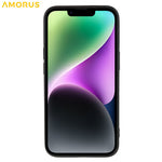 AMORUS For iPhone 15 Case Precise Cutouts TPU Fiber Lining Shockproof Phone Cover