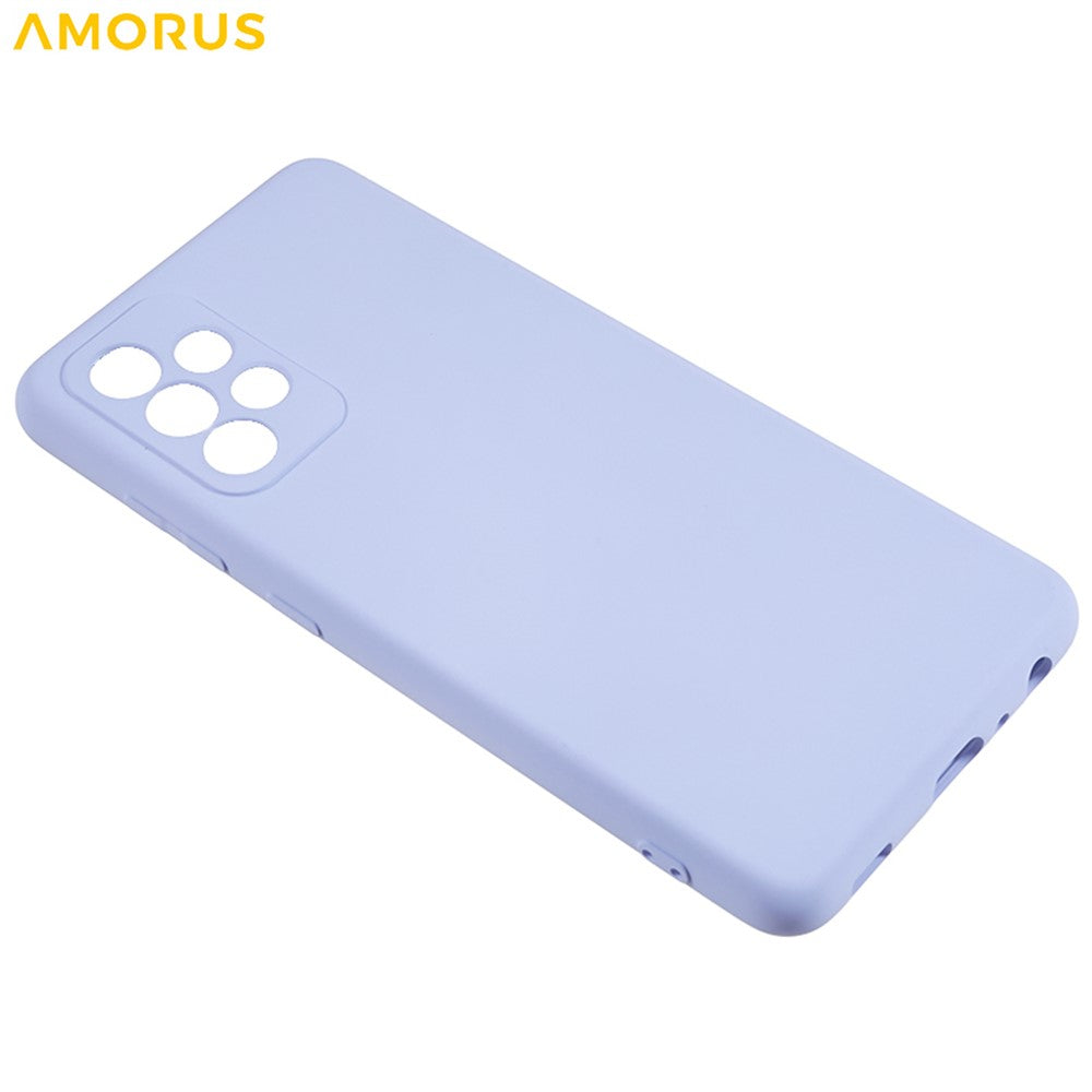 AMORUS Til Samsung Galaxy A52 4G / 5G / A52s 5G Etui Præcise Udskæringer TPU Fiberforing Stødsikkert Telefoncover