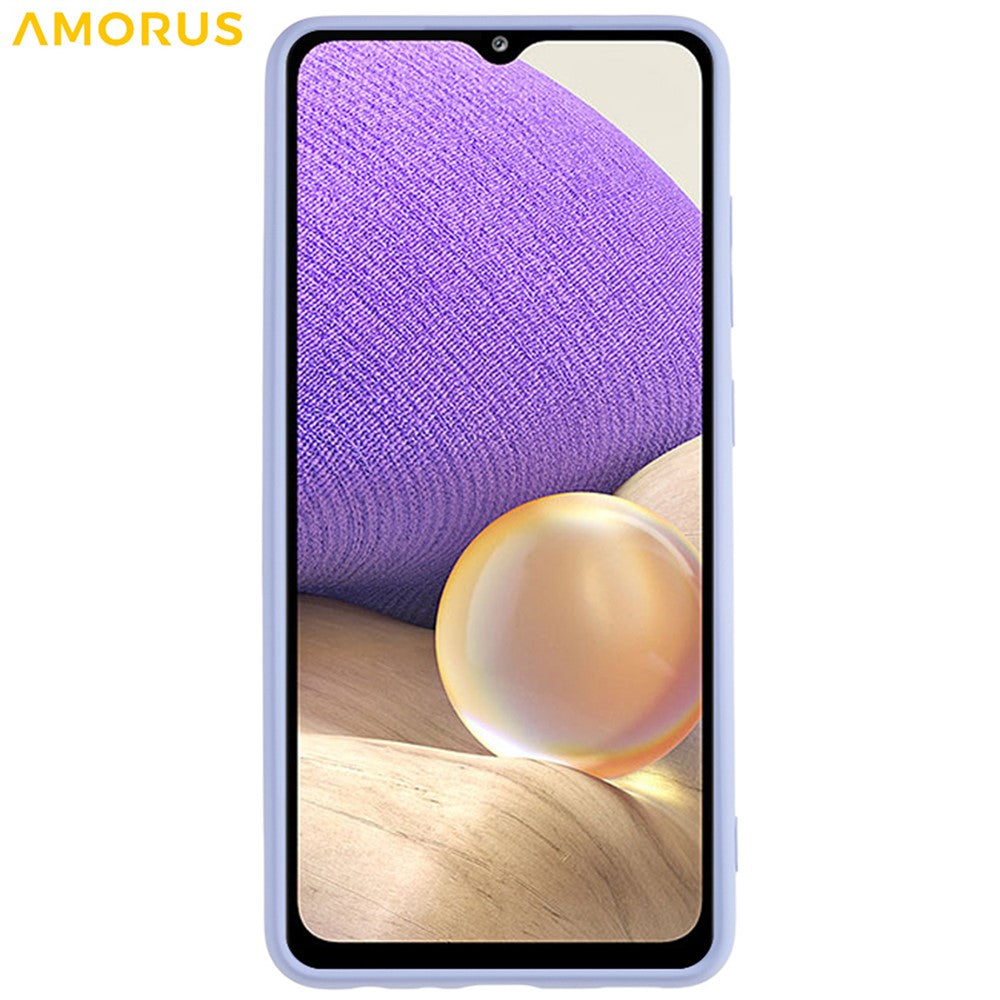 AMORUS For Samsung Galaxy A32 5G / M32 5G Case Precise Cutouts TPU Fiber Lining Shockproof Phone Cover
