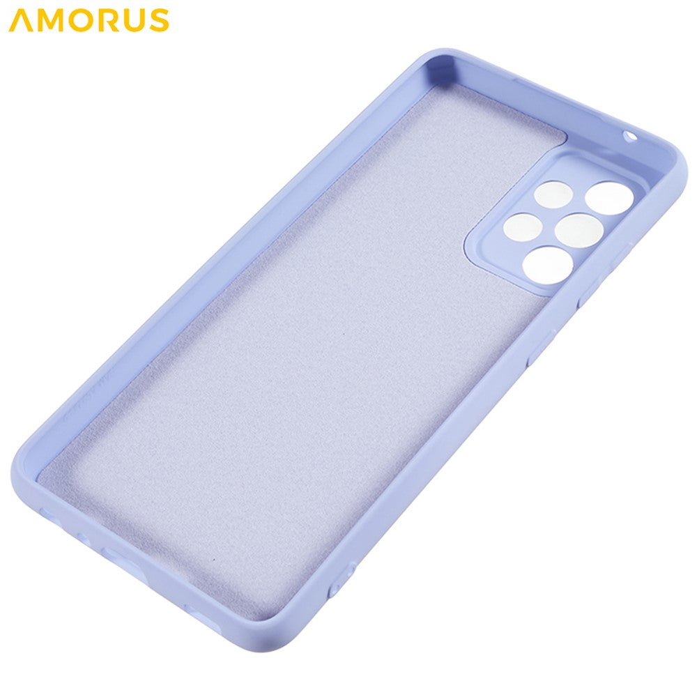 AMORUS For Samsung Galaxy A32 5G / M32 5G Case Precise Cutouts TPU Fiber Lining Shockproof Phone Cover