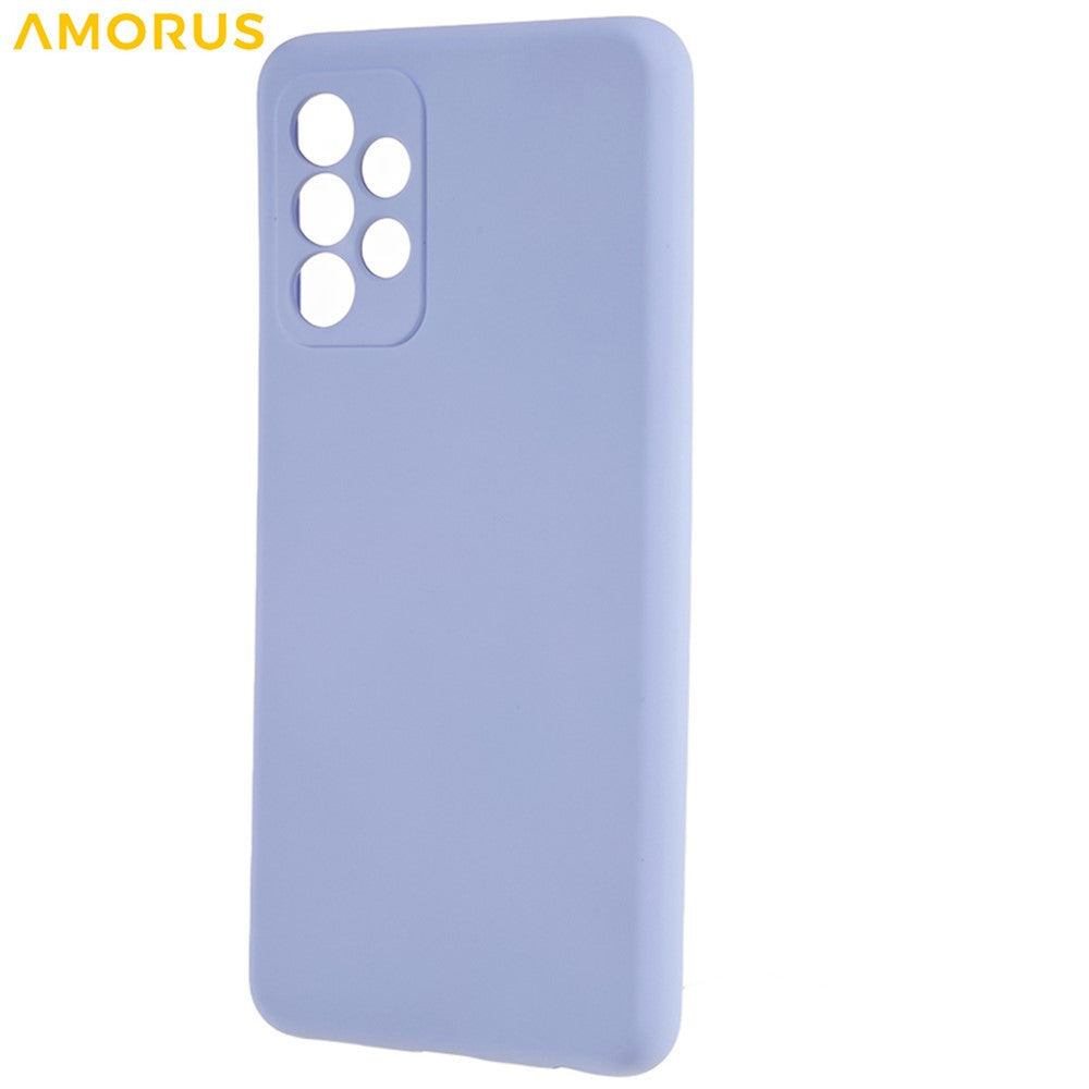 AMORUS For Samsung Galaxy A32 4G (EU Version) Case Precise Cutouts TPU Fiber Lining Shockproof Phone Cover