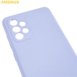 AMORUS For Samsung Galaxy A32 4G (EU Version) Case Precise Cutouts TPU Fiber Lining Shockproof Phone Cover
