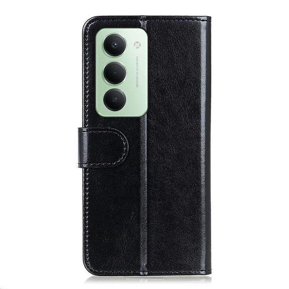 Xiaomi Redmi 15 4G (EU) (171mm) skal Crazy Horse textur PU-läder mobilstativ
