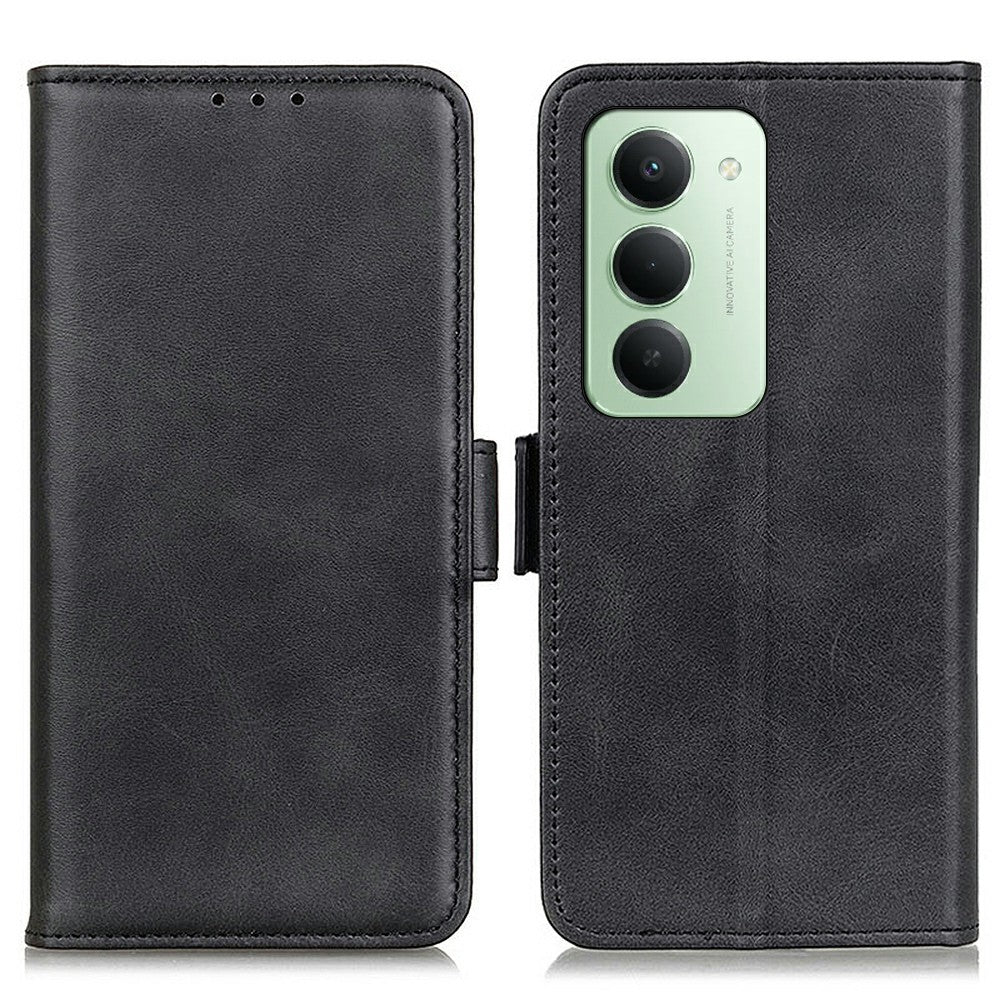 For Xiaomi Redmi 15 4G (EU) (171mm) Case Stand Cowhide Texture PU Leather Phone Cover