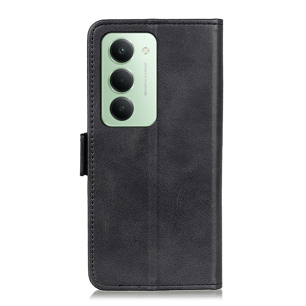 For Xiaomi Redmi 15 4G (EU) (171mm) Case Stand Cowhide Texture PU Leather Phone Cover