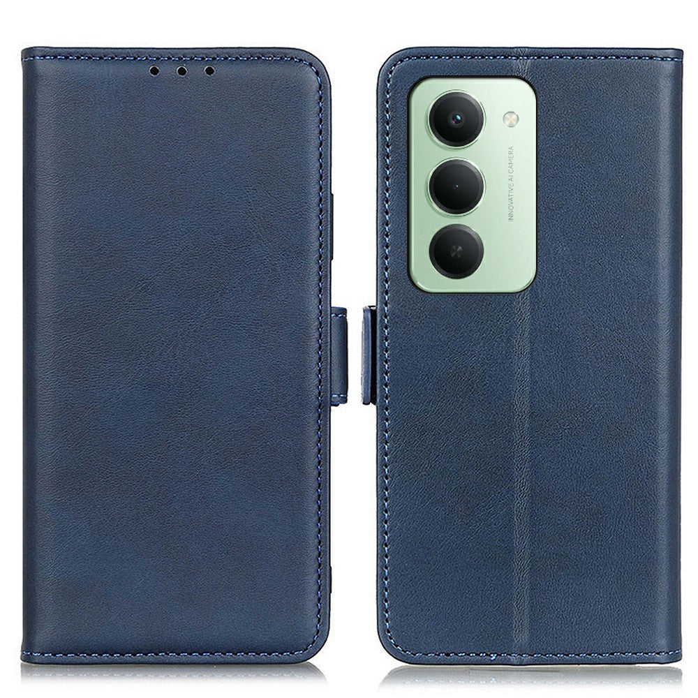 For Xiaomi Redmi 15 4G (EU) (171mm) Case Stand Cowhide Texture PU Leather Phone Cover