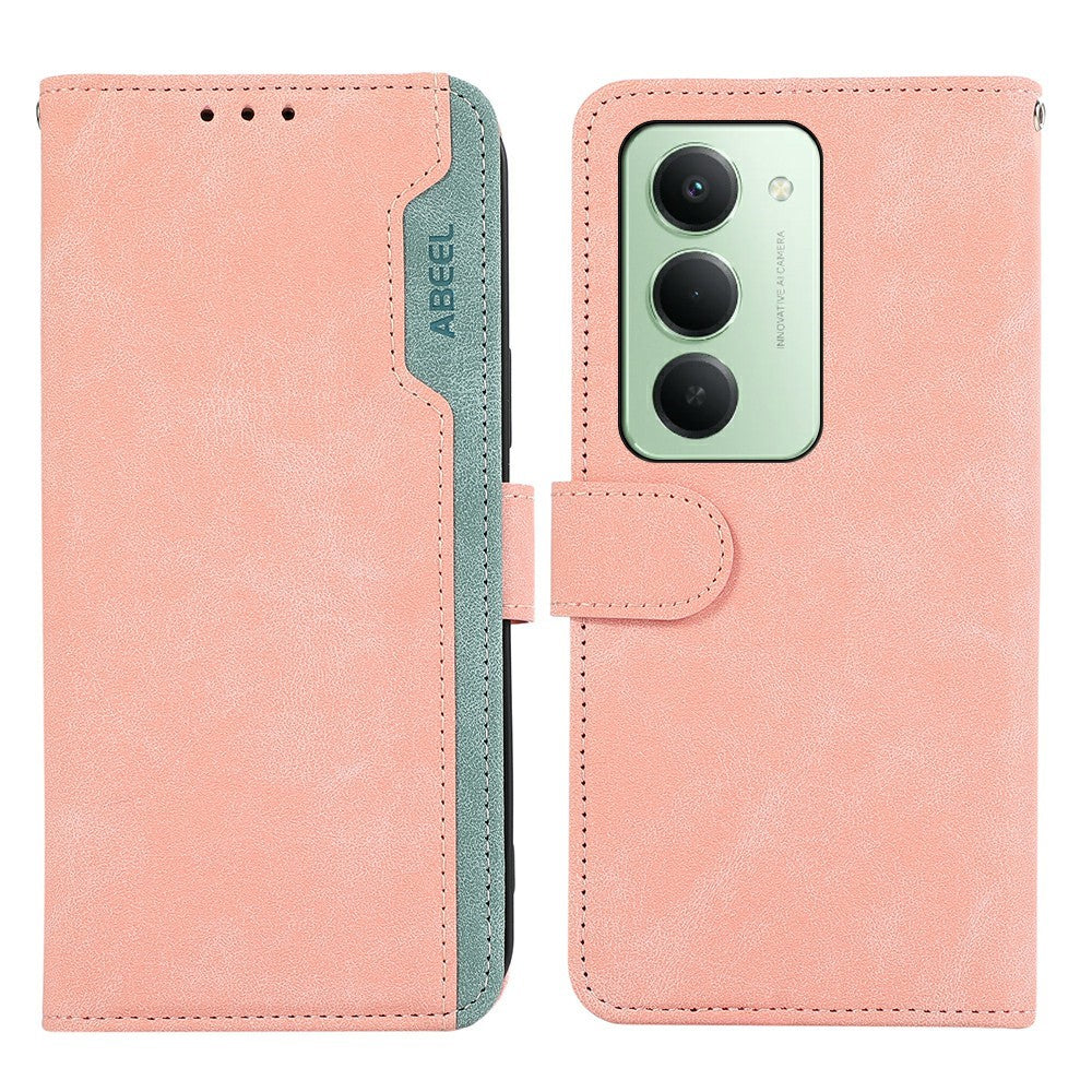 ABEEL For Xiaomi Redmi 15 4G (EU) (171mm) Case Color Splicing Leather Flip Phone Cover RFID Blocking