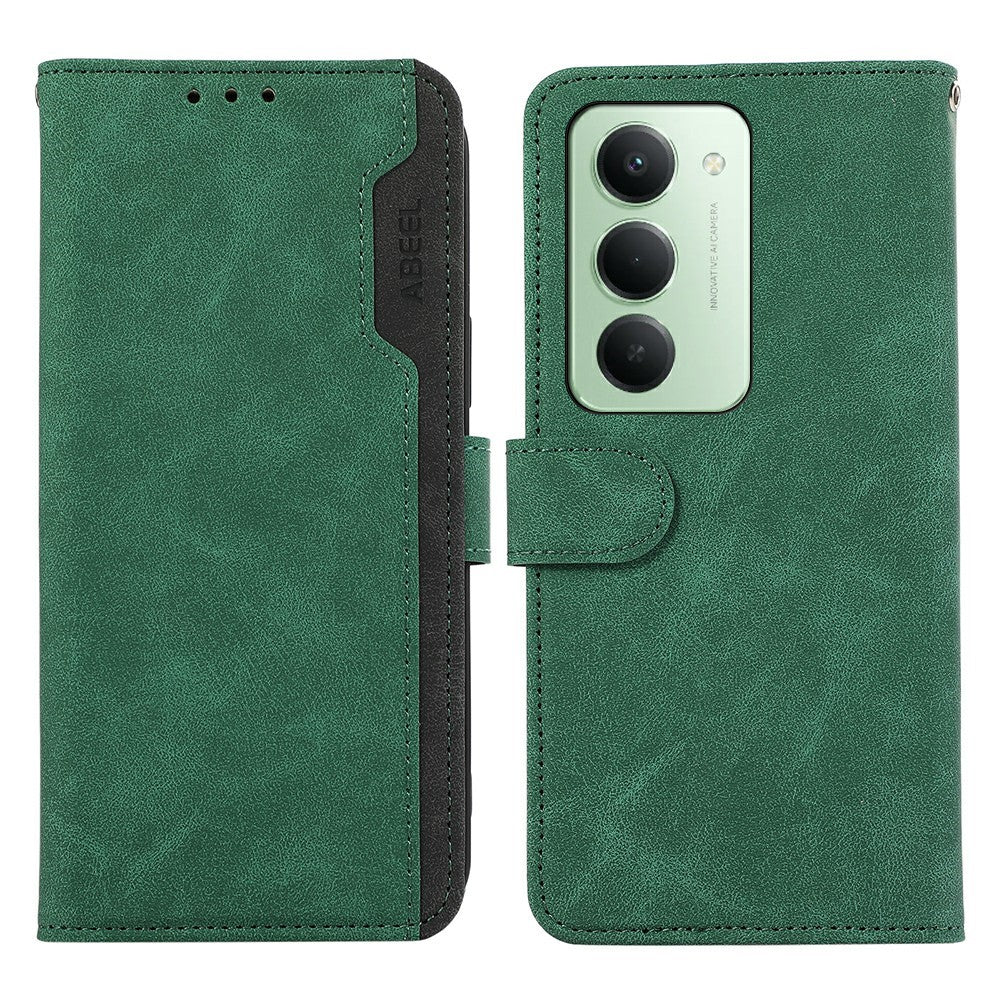 ABEEL For Xiaomi Redmi 15 4G (EU) (171mm) Case Color Splicing Leather Flip Phone Cover RFID Blocking
