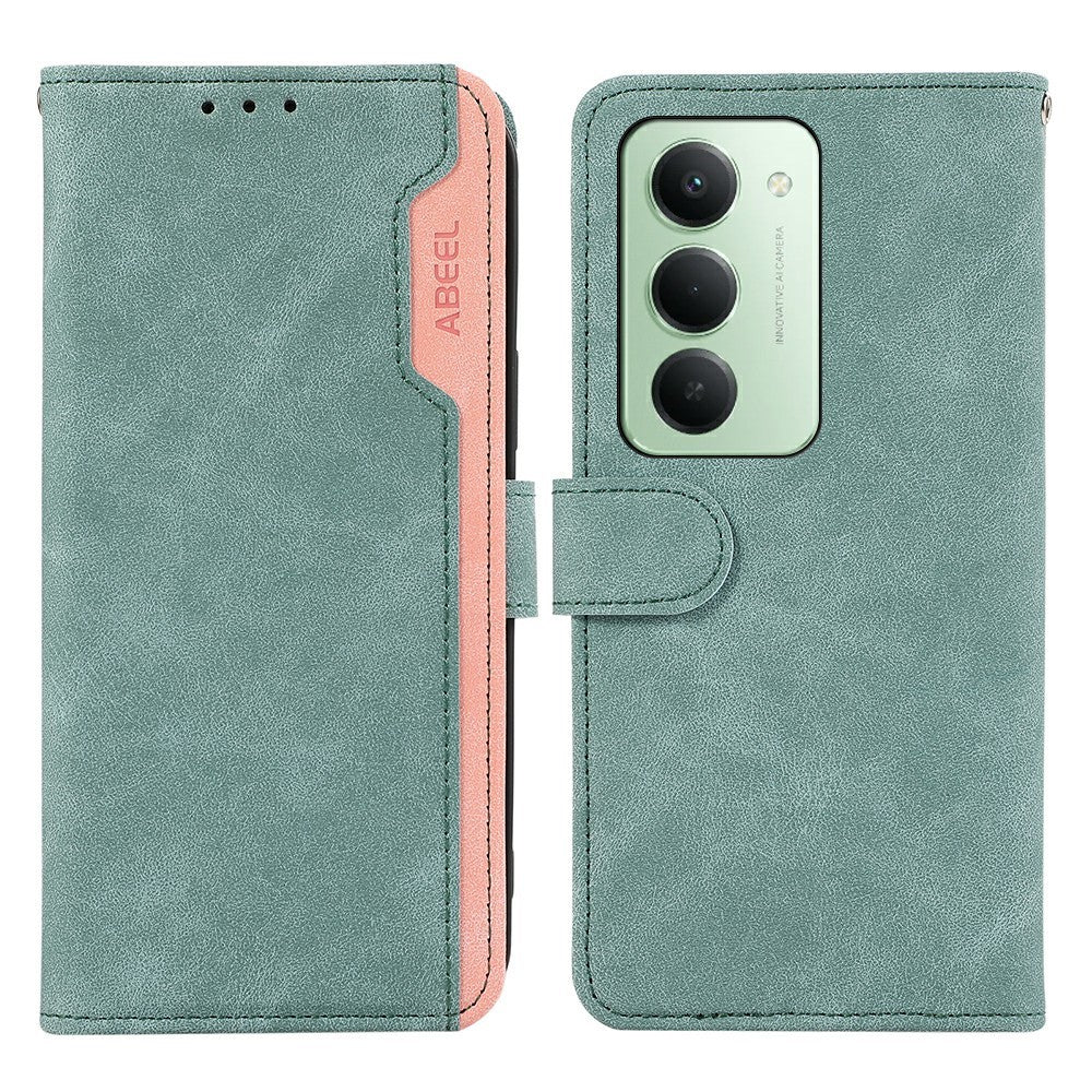 ABEEL For Xiaomi Redmi 15 4G (EU) (171mm) Case Color Splicing Leather Flip Phone Cover RFID Blocking