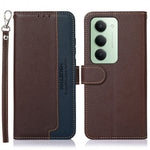 KHAZNEH For Xiaomi Redmi 15 4G (EU) (171mm) Case RFID Blocking Wallet Litchi Texture PU Leather Phone Cover with Strap