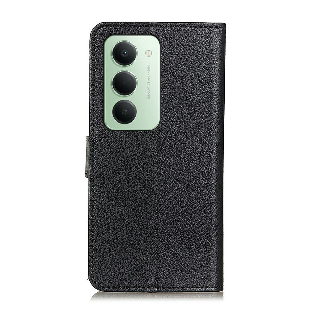 For Xiaomi Redmi 15 4G (EU) (171mm) Wallet Case PU Leather Phone Cover Litchi Texture