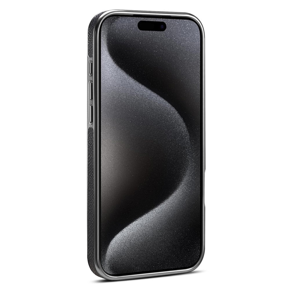 For iPhone 17 Pro Max Kickstand Case Genuine Cow Leather Back Cover Compatible with MagSafe