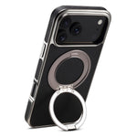 For iPhone 17 Pro Max Kickstand Case Genuine Cow Leather Back Cover Compatible with MagSafe
