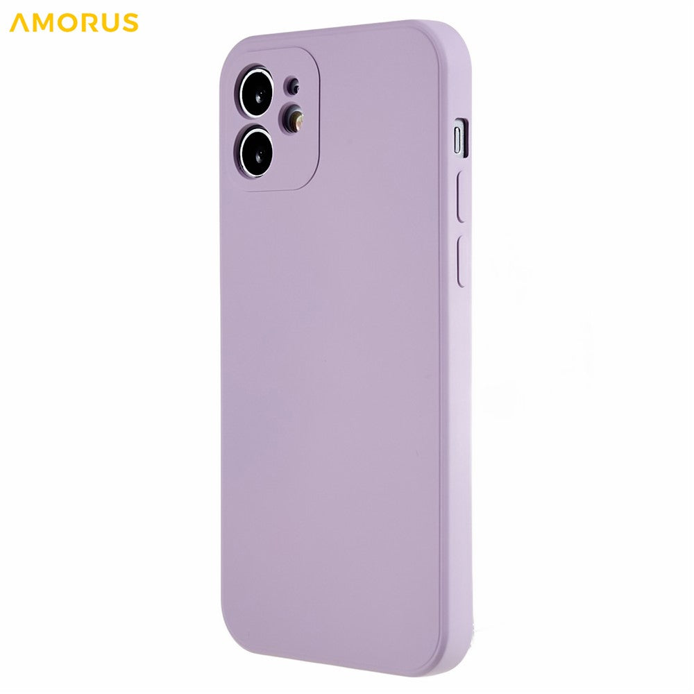 AMORUS For iPhone 12 Case Precise Cutouts TPU Fiber Lining Shockproof Phone Cover