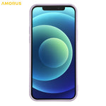 AMORUS For iPhone 12 Case Precise Cutouts TPU Fiber Lining Shockproof Phone Cover