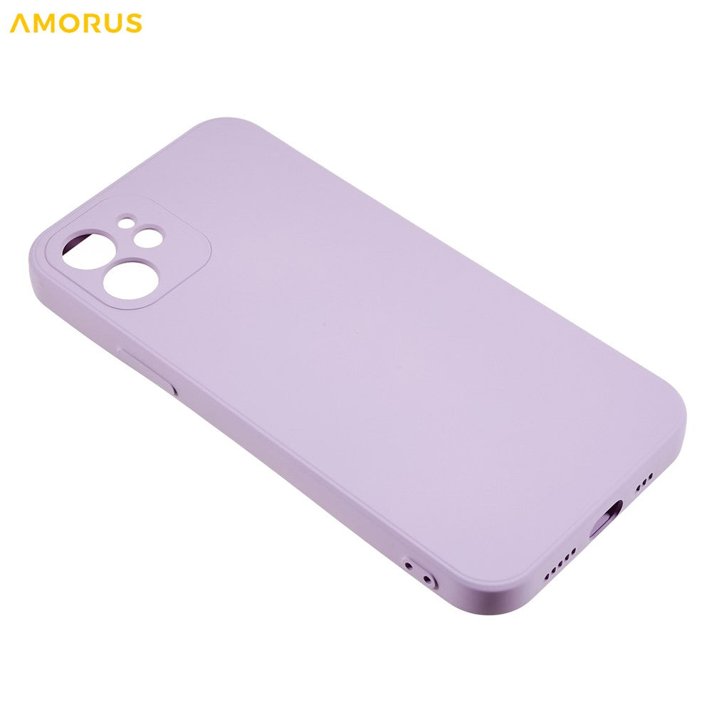 AMORUS For iPhone 12 Case Precise Cutouts TPU Fiber Lining Shockproof Phone Cover