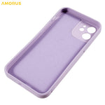 AMORUS For iPhone 12 Case Precise Cutouts TPU Fiber Lining Shockproof Phone Cover